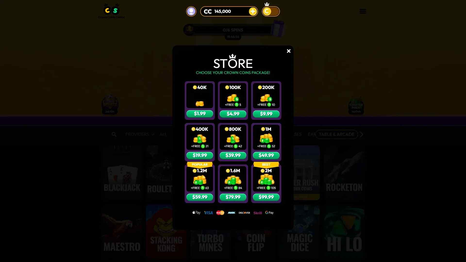 Coin Packages